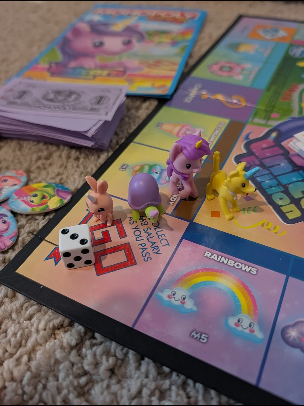 Unicorn Edition Kids Monopoly Jr. Game